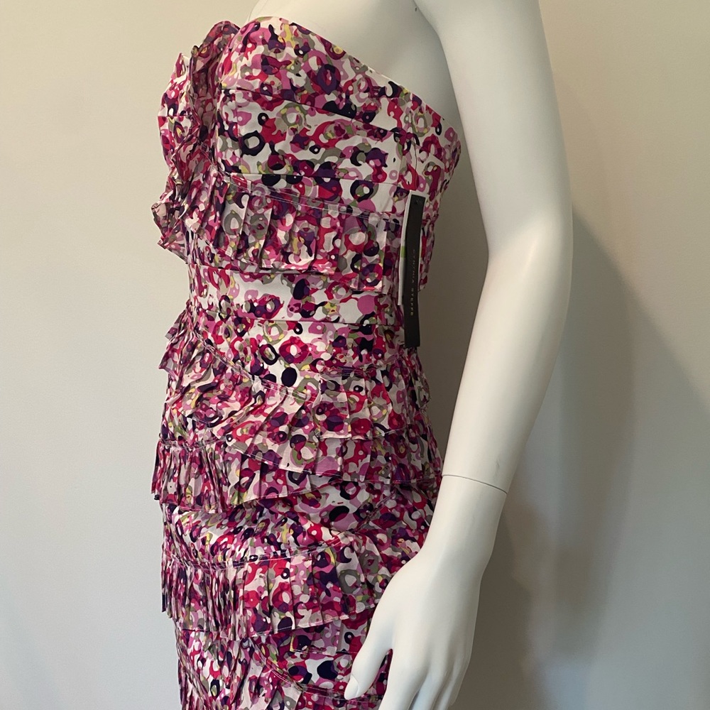 Cynthia Steffe glossy bubble pink dress sz 10 new corset